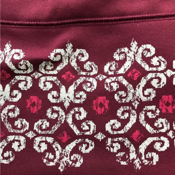 Athleta hot when you’re not cranberry red tank dress fleece lined floral hem xxs - Picture 8 of 9